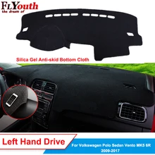 Накладка на приборную панель автомобиля для Volkswagen Polo Sedan Vento MK5 6R 2009- силиконовый нескользящий коврик для приборной панели анти-УФ ковер Солнцезащитная накладка