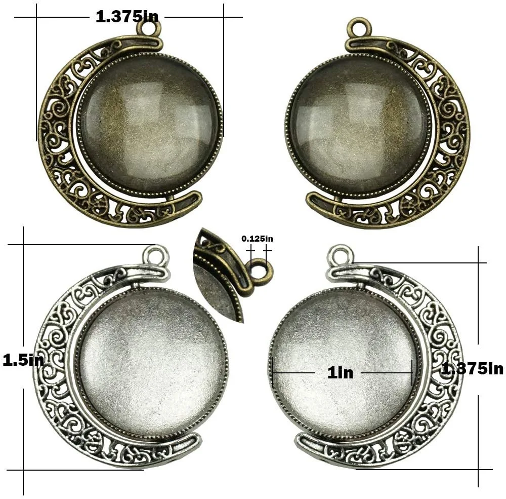 Set Da 60 Pezzi Per Creare Gioielli: Cabochon In Vetro E Vassoi Portaciondolo In Metallo – Fai Da Te Unico E Colorato - 2
