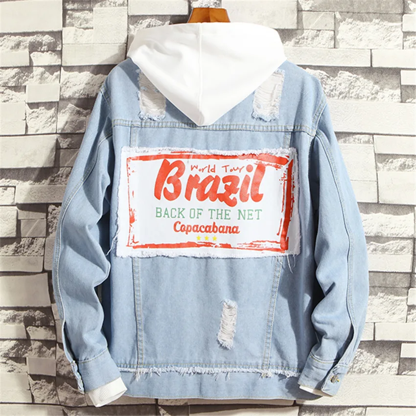 

Trend Spring 2019 Men Casual Korean-style Jacket Students Spring And Autumn Coat New Style Cowboy Men's Thin Loose-Fit