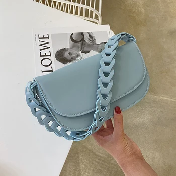 

Solid Color Square Crossbody Bag 2020 New Quality Leather Women's Designer Handbag Weave Shoulder Strap Shoulder Messenger Bag