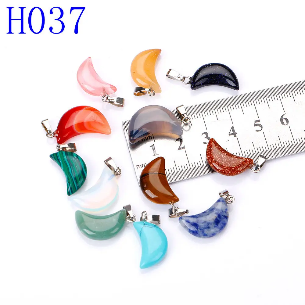 12 PCS Yumten сердце драгоценный камень, шармы подвеска любовь ожерелье Нефритовый камень Веревка Цепь Кулон из природного кристалла аксессуары для ювелирных изделий подарок - Цвет камня: 12 PCS