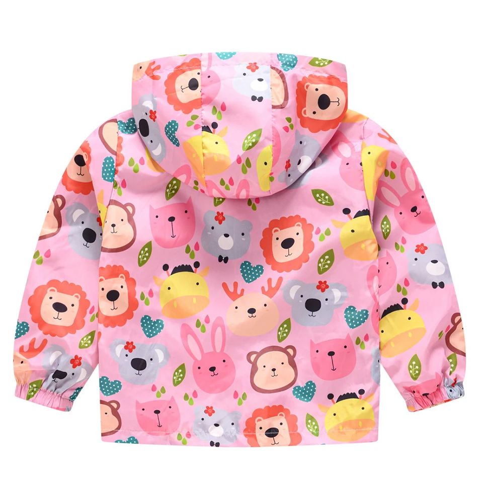 Kids Jackets Boys Girls Hooded Zipper Windbreaker Infant Waterproof