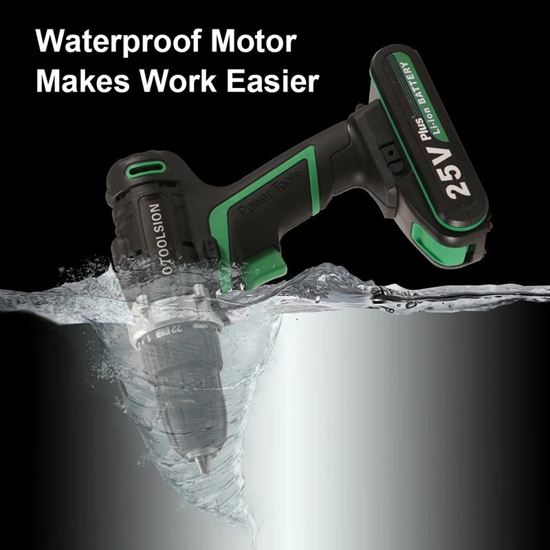 25V 1600rpm Electric Drill Cordless Drill Electric Tool Wood Cutters For A Drill Dual Speed EU Plug By Tool Bag For Home DIY (10)