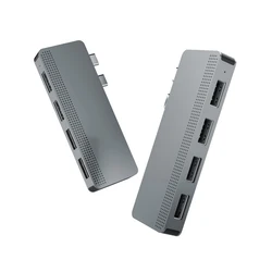 Usb c hub duplo tipo c para multi usb 3.0 adaptador de computador adaptador de estação de doca de ar usb estender disco rígido para macbook pro