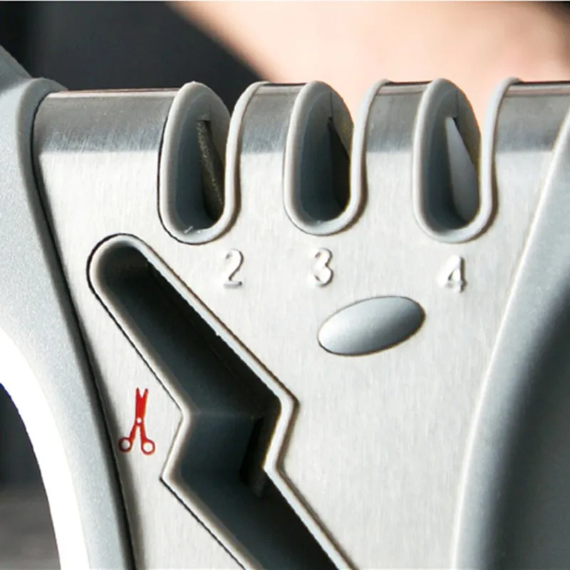 MOM'S ручная точилка для ножей из нержавеющей стали инструменты 4 в 1 с алмазным покрытием и тонкой керамической стержней Ножи Ножницы и ножницы заточка