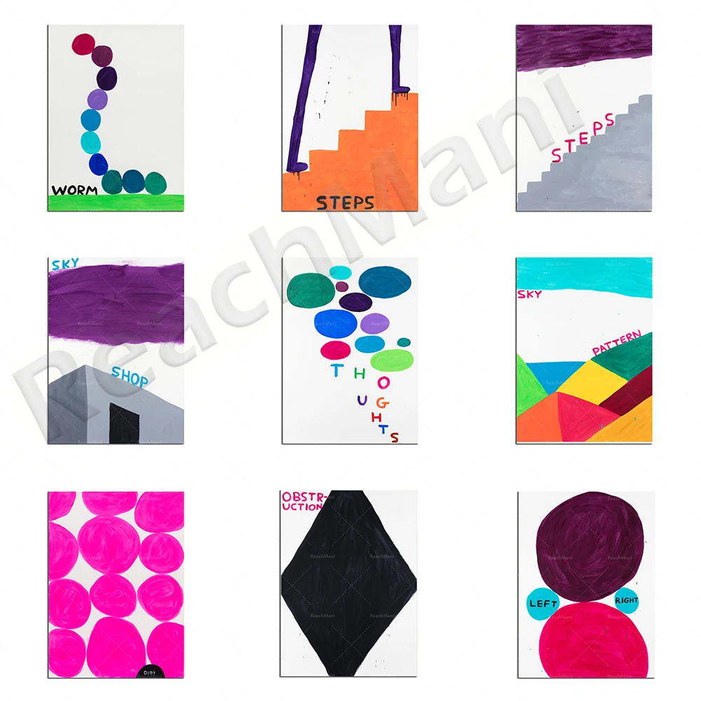 David Shrigley art posters, contemporary art abstract graffiti living room decoration canvas wall printing art prints