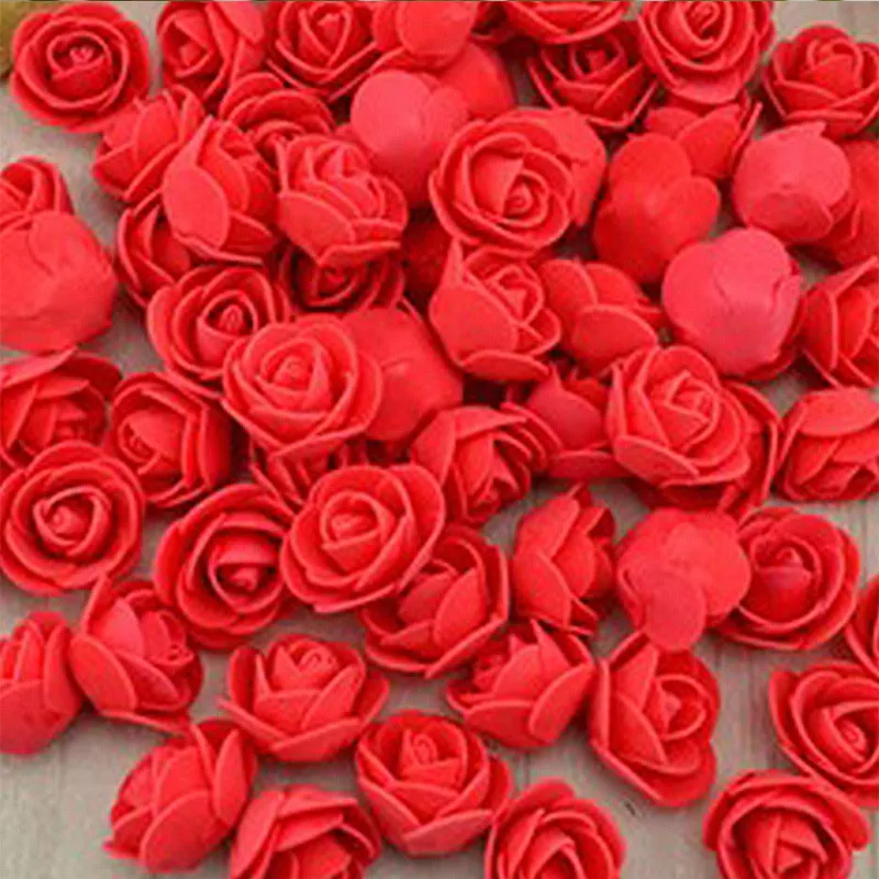 100pcs red rose 1 шт., 15 см/20 см/30 см, форма в виде розового медведя, сделай сам, для подарка, полистирол, пенопласт, шар, Искусственный цветок розы, медведь - Цвет: 100pcs red rose