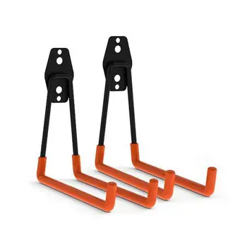 

Heavy Duty Garage Storage Utility Hooks for Ladders & Tools, Wall Mount Garage Hanger & Organizer - Tool Holder U Hook with Anti