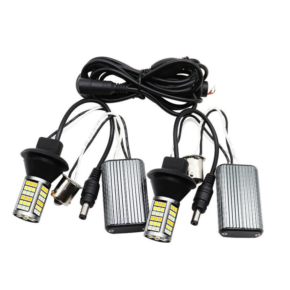 Хорошее качество BA15S 1156 светодиодный светильник 81SMD Canbus Белый Синий DRL Янтарный указатель поворота 54W