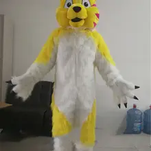 Рождество Желтый Хаски маскарадный костюм Собака волк лиса мультфильм животных маскарадный костюм с фабрики