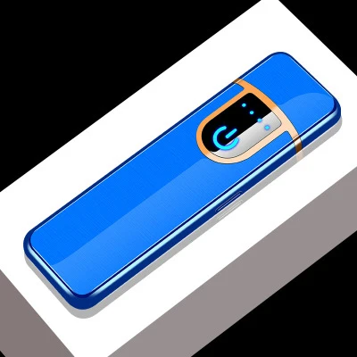 717 Luminous Blue USB ветрозащитная зарядная Зажигалка Электронные Зажигалки Курительные аксессуары ветрозащитный хороший подарок бездымный беспламенный - Цвет: 717 Luminous Blue