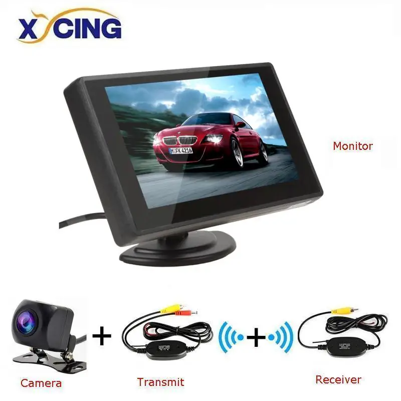 XYCING 4,3 дюймов Автомобильный монитор TFT lcd дисплей камера s камера заднего вида парковочная система для автомобиля заднего вида NTSC PAL