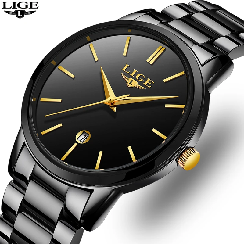 

2019 LIGE Fashion Mens Watches Top Brand Luxury Military Watch Men Sport Waterproof Chronograph Quartz Clock Relogio Masculino