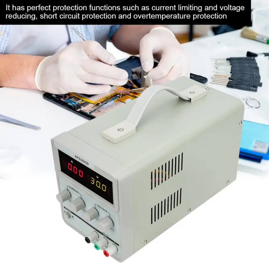 APS3005D Регулируемый DC Регулируемый источник питания 30 В/5A для инструмент для ремонта мобильного телефона AU Plug DC источник питания