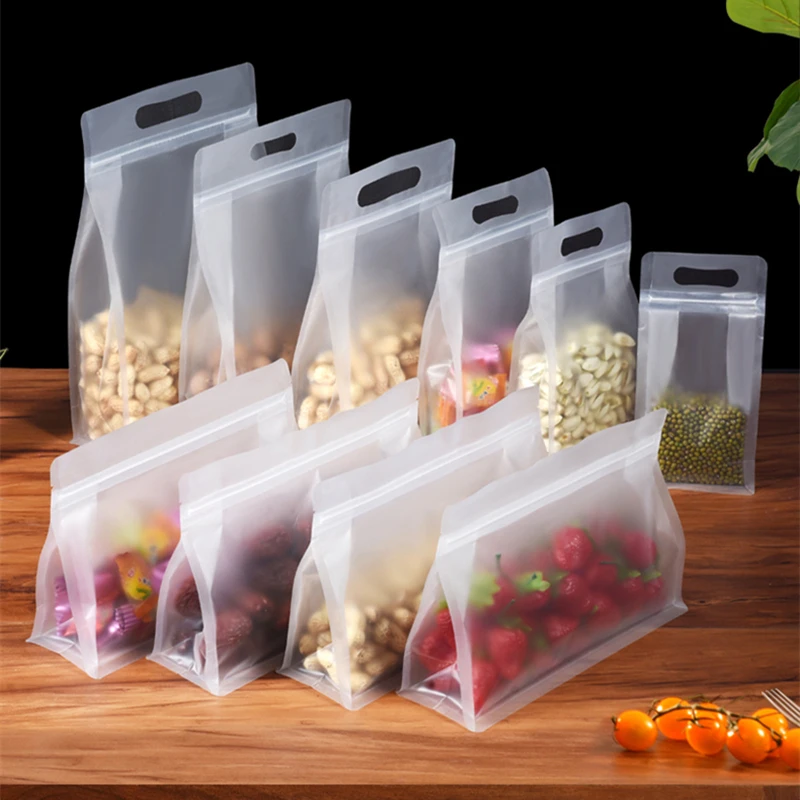50 Pieces Octagonal Sealed Self Standing and Self Sealing Bags Frosted Food  Storage Packaging Dry Fruits Snacks Packa Hand Bag - AliExpress