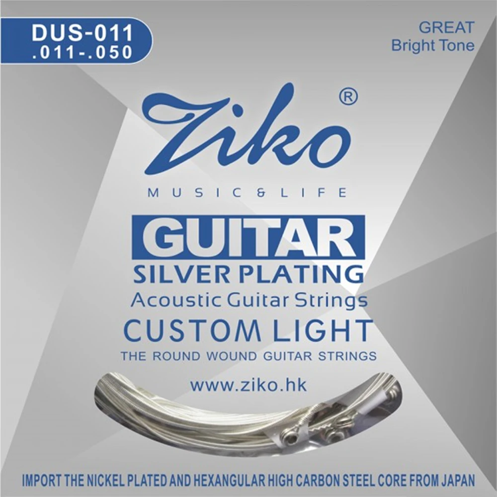 ZIKO-DUS-Series-Acoustic-Guitar-Strings-010-048-011-052-012-053-Inch-Hexagon-Carbon-Steel(5)