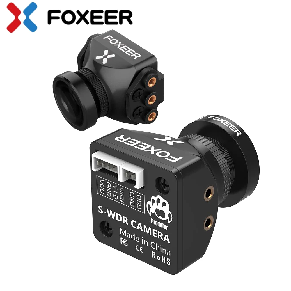 

Foxeer Predator V3 Racing All Weather Camera 16:9/4:3 PAL/NTSC switchable Super WDR OSD 4ms Latency Remote Control
