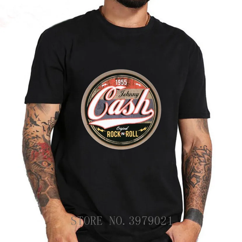 New Arrival Mens t shirts Online Johnny Cash Casual Rock N Roll T Shirt Camisetas Short Sleeve shirt Men For Gift | Мужская одежда