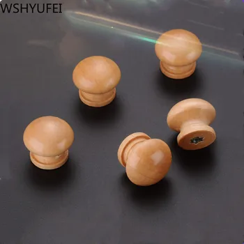 

10pcs/set Natural Solid Wood Dresser Wardrobe handle desk drawer knobs and Pulls kitchen Cabinet Door handles furniture Hardware