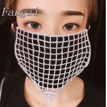 

Shining crystal fashion luxury women jewelry mask accessories sexy Rhinestone hollow mask jewelry gift