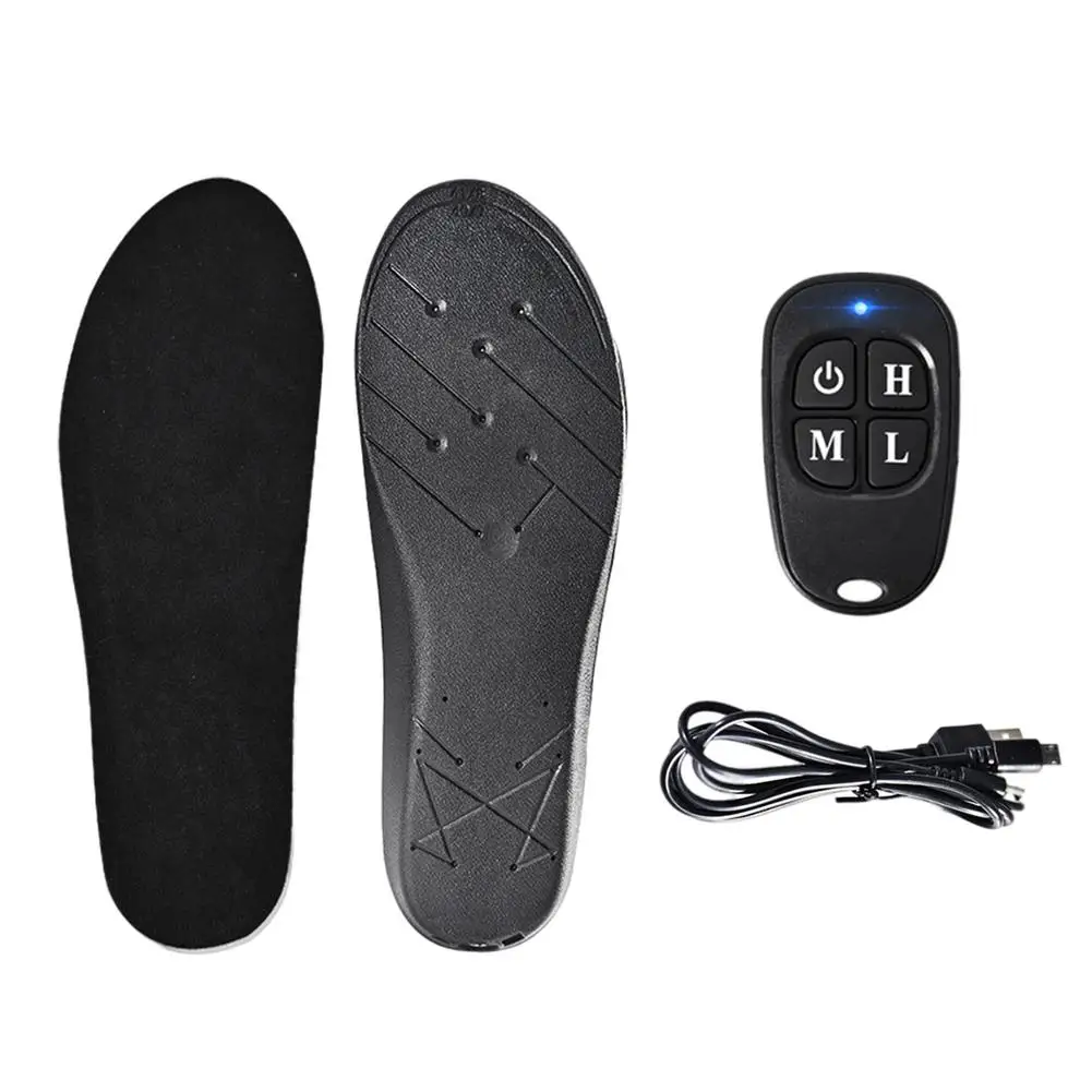 Electric Heated Shoe Thermal Insoles Winter Warmer Feet Heater USB Rechargeable 