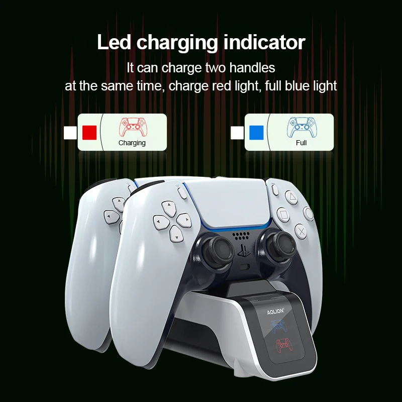 For PS5 Game Controller Joypad Joystick Fast Charge Charging Base Gamepad Charger Base For PS5 ...