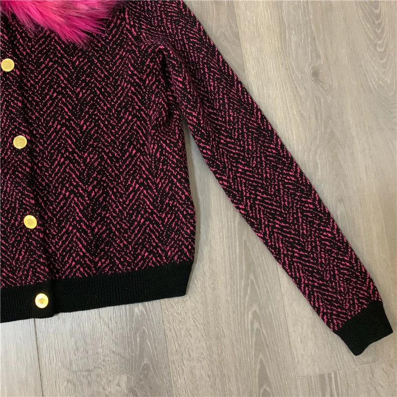 11,5 осень-зима новые свободные однобортные свитеры для маленьких девочек пальто кардиган с искусственным мехом цвет