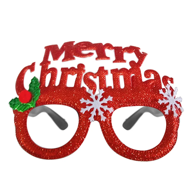 Рождественские украшения игрушки для взрослых и детей Санта-Клаус Снеговик рога очки Рождественские декоративные очки Рождественский подарок - Цвет: E