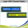 Larger 161 16X1 1601 Character LCD Module Display Screen LCM Blue Yellow Green with Backlight Build-in SPLC780D Controller ► Photo 1/3