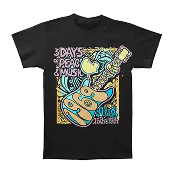 

Woodstock Men's Peace & Music T-shirt Black