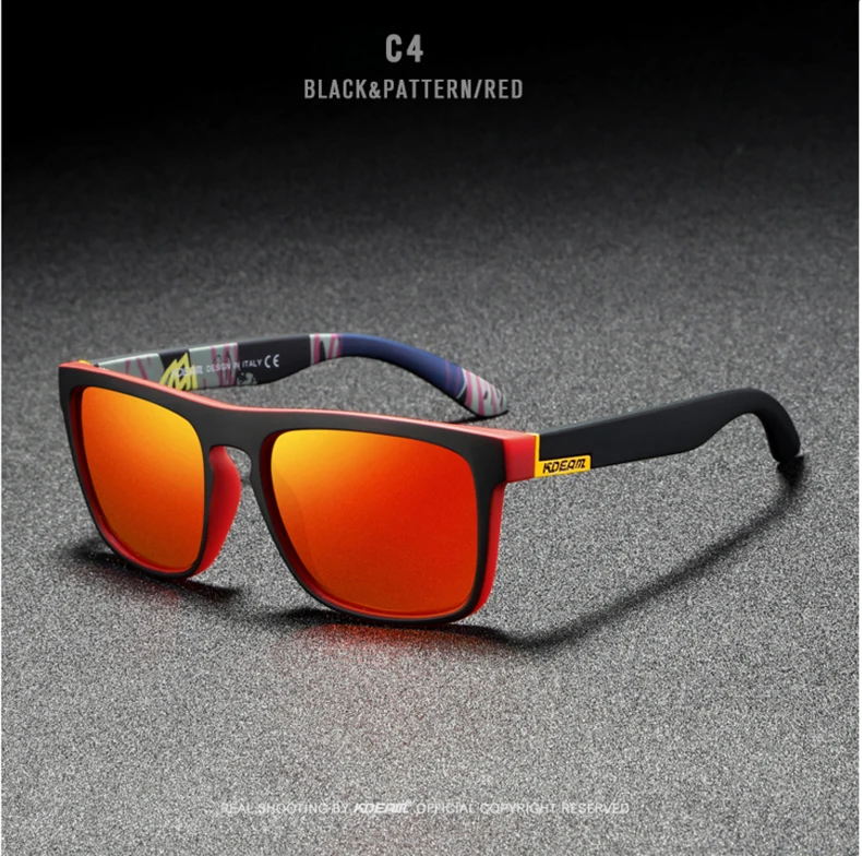 Новинка, KDEAM, зеркальные поляризационные солнцезащитные очки для мужчин, ультралегкие очки, оправа, квадратные спортивные солнцезащитные очки, мужские UV400 очки для путешествия, CE X8