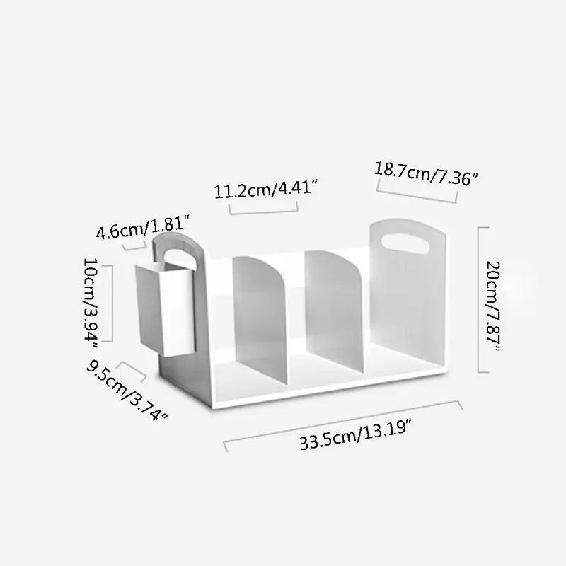 Настольная подставка для книг, органайзер, подставка, держатель, полка с держателем для ручек, с держателем для ручек, три отделения для книг