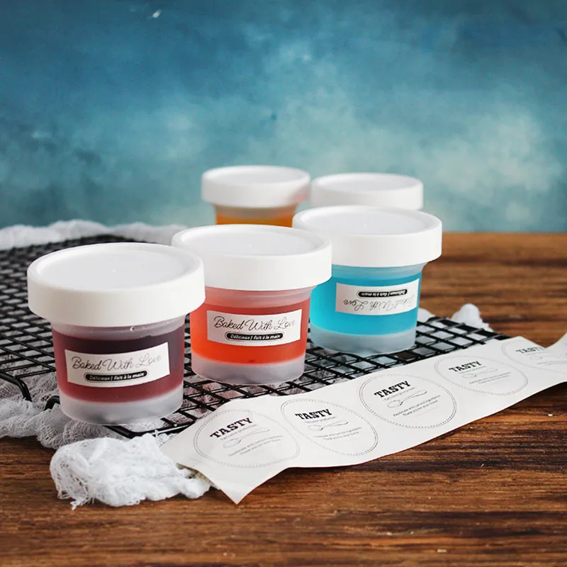 10 шт Чистая красная одноразовая прозрачная пластиковая коробка для мороженого