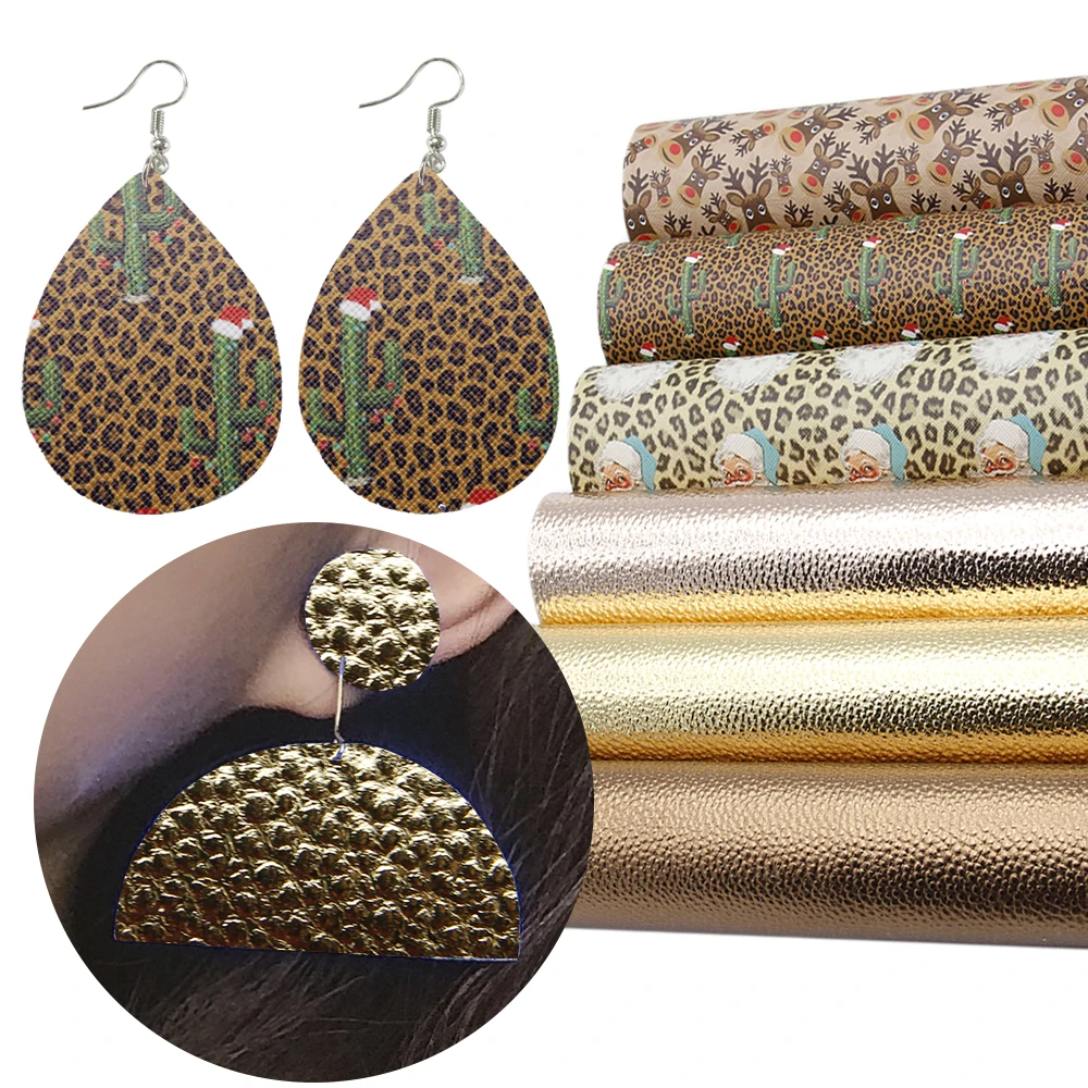 New 6Pieces/set 20*34cm Milti-material Faux Synthetic Leather Fabric DIY Handmade Sewing Accessories,1Yc8344