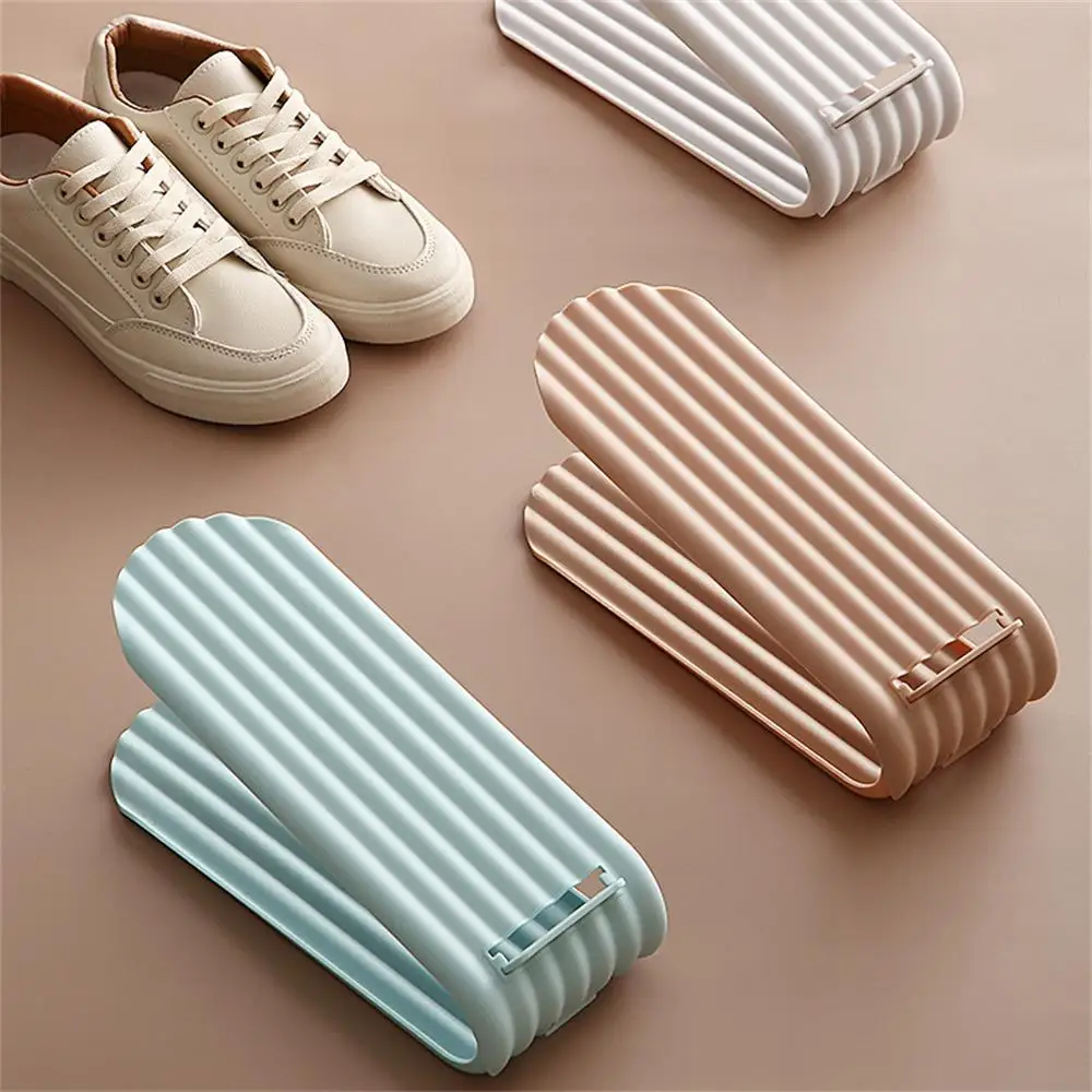 

New detachable double layer plastic shoe rack - gray