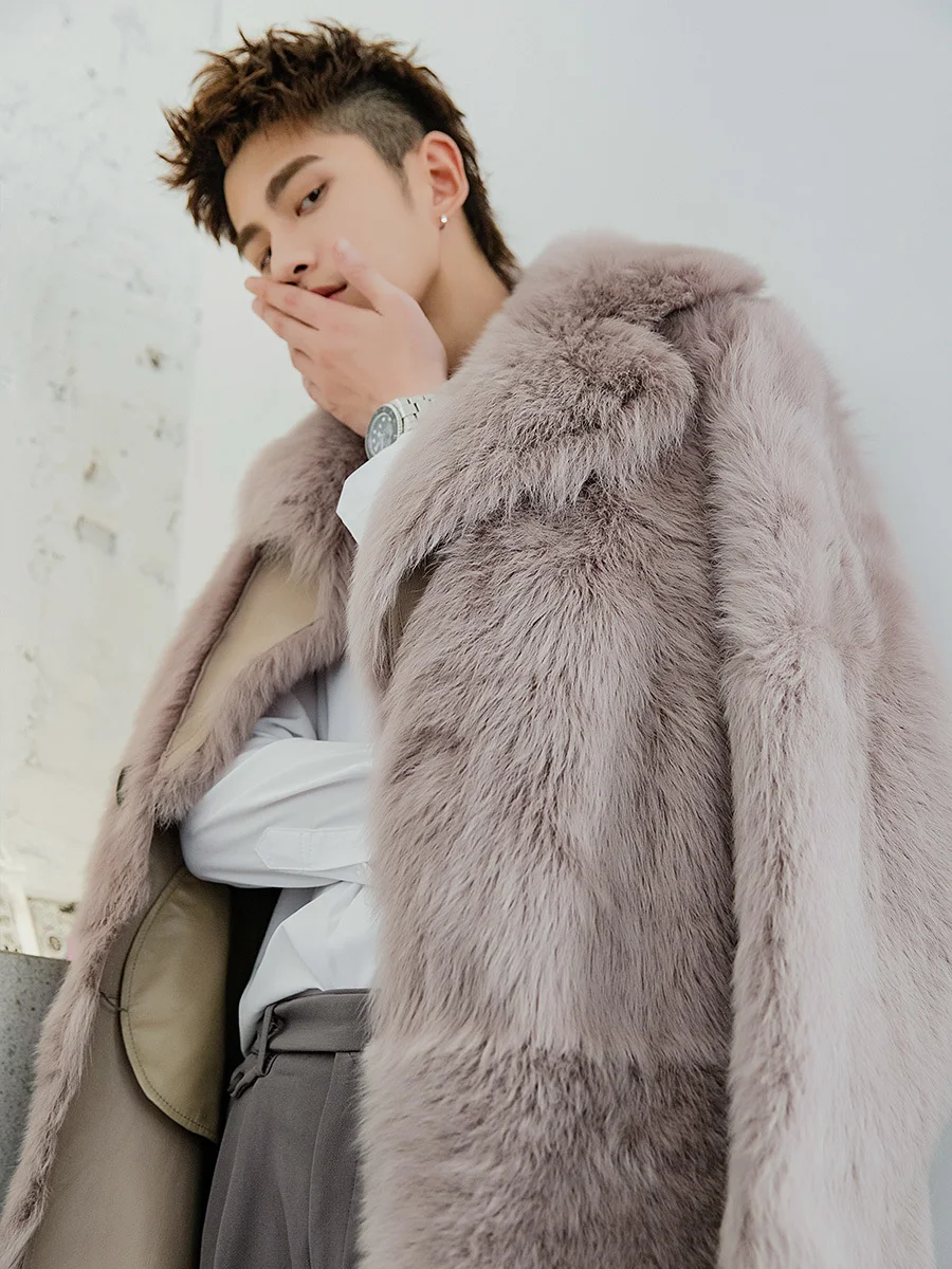 

2020 Winter Real Long Shearling Jacket Man Natural Wool Fur Jackets Warm Luxury Coat Men Clothes 19132 KJ3326
