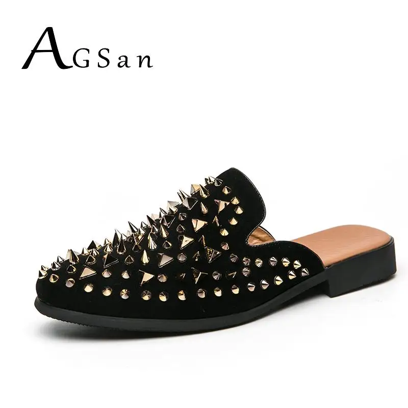 Мужские туфли AGSan лоферы мюли мужская обувь из бычьей кожи женская большого