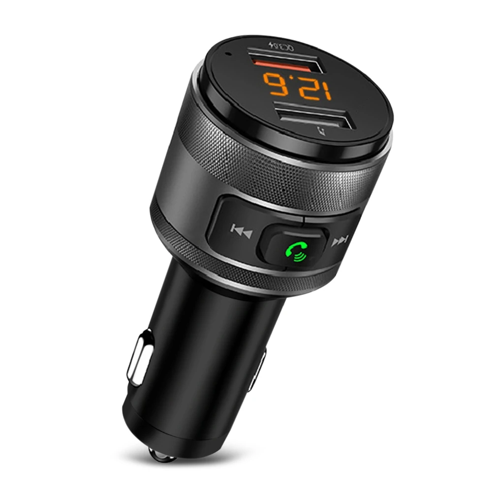 C57 Bluetooth 4,2 автомобильный fm-передатчик с дисплеем напряжения аккумулятора usb порт для зарядки автомобильные аксессуары XZ-03 - Название цвета: Черный