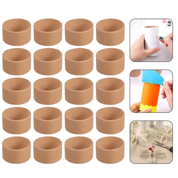 

20Pcs Children DIY Craft Paper Rolls Round Brown Painting Cardboard Tubes