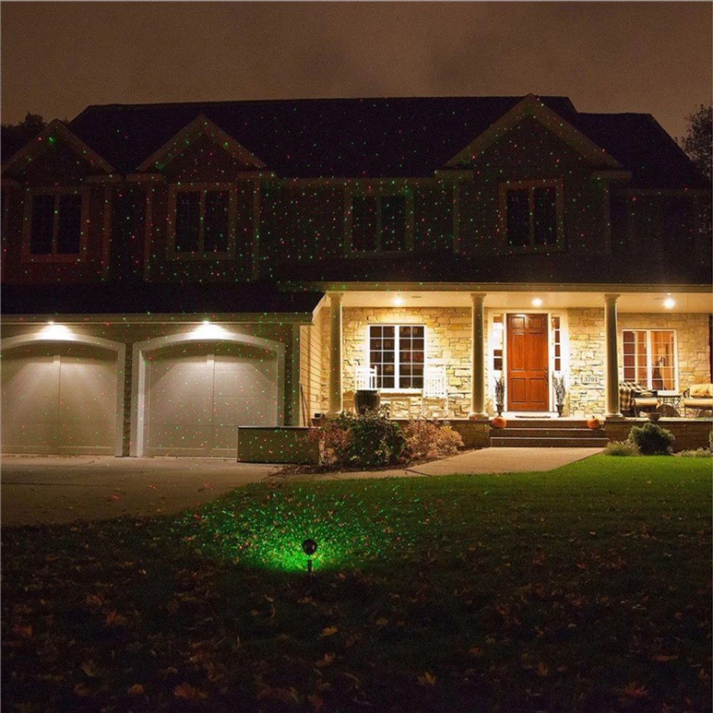 RGB дистанционный статический лазерный проектор в звездные точки садовый уличный