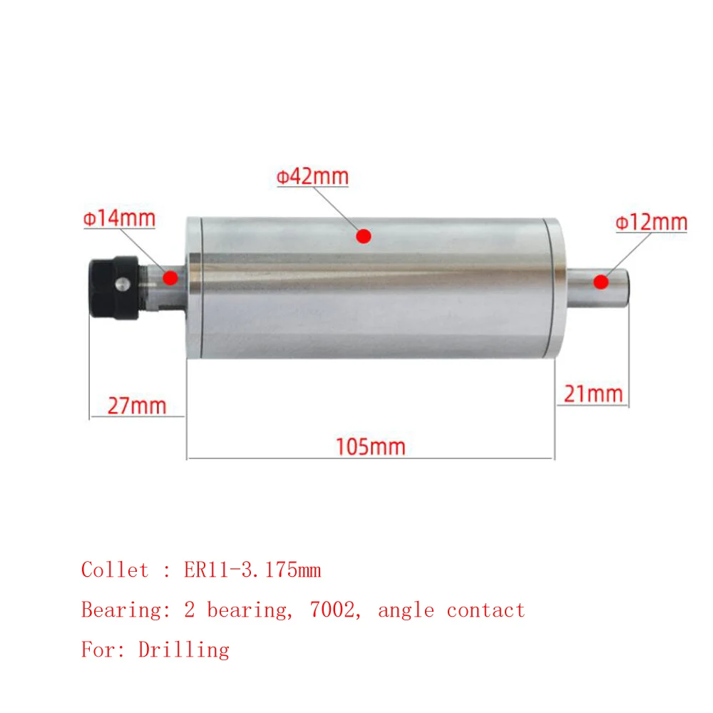 1 шт. 36 мм 42 мм станок с ЧПУ моторизованный шпиндель ER11 мотор шпинделя сверления и нарезания шлифовки