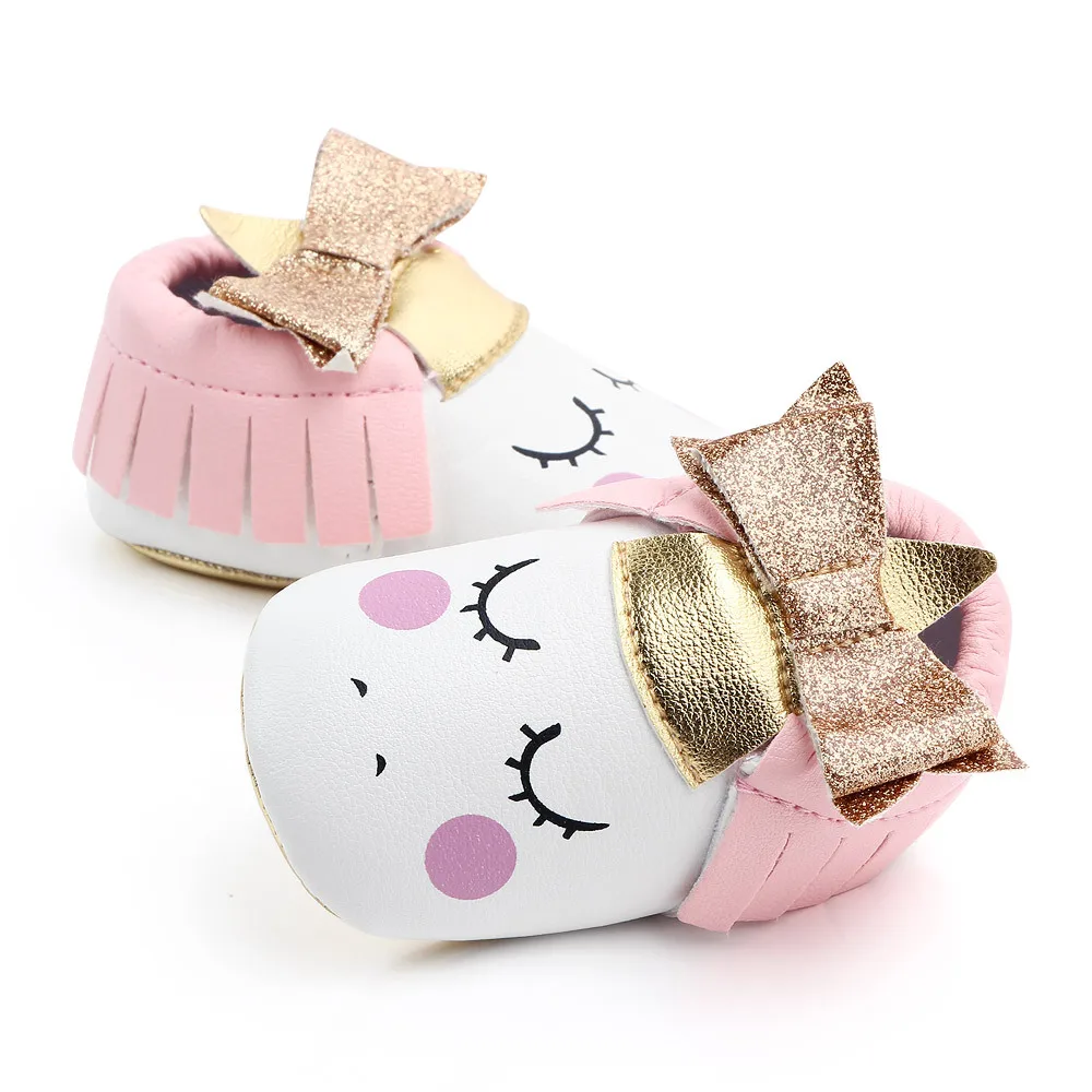 New Cute Princess shoes Ball Pu Leather Ballet Baby shoes Gift First Walkers Crib girls Infant Birthday Baby moccasins Shoes