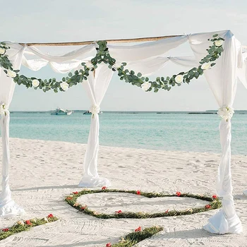 

New-Eucalyptus Garland Eucalyptus Artificial Vine Flowers Silk Eucalyptus Greenery Garland for Centerpiece Wedding Arch Backdrop