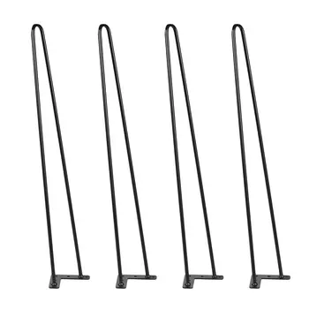 

18/22/28 Inch Heavy Duty Angled Design Dining Table Desk Hairpin Legs Support Brackets DIY Tool Furniture Accessaries Black