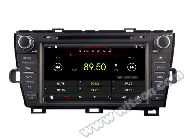 8 &quotAndroid 10 OS автомобильный DVD Мультимедиа gps радио для Toyota Prius 2009-2013 (Левый руль) с