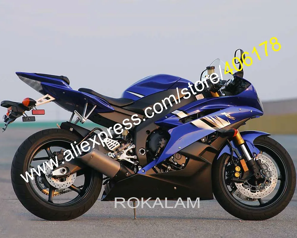 Индивидуальный комплект обтекателей для Yamaha YZFR6 06 07 YZF R6 YZF600R 2006 2007 синие Черные