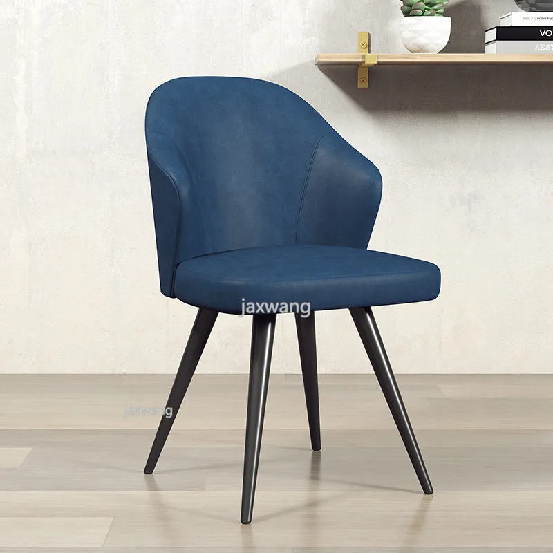 

Trendy Golden Iron Metal Dining Chair Dressing Coffee Living Room Chair Study Princess Prince Leisure Chair PU Leather Chairs