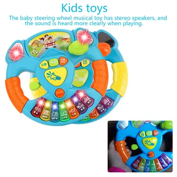 

Baby Steering Wheel Musical Handbell Developing Educational Toys For Children Gift Promotion Toy Musical Instruments For Kids