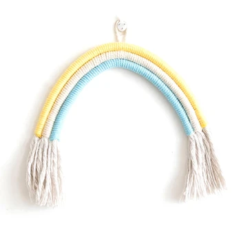 

Home Decoration Accessories Rainbow Hand-Woven Jewelry Nordic Fresh And Simple Children'S Room Wall Decoration Hanging