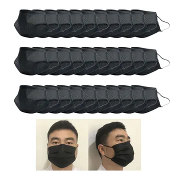 

30Pc Washable Reusable Mouth Face Mask Cover Anti-Dust Haze Prodution Black